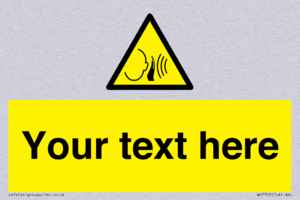 Custom warning sudden loud noise